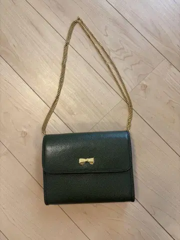 NINA RICCI 그린 가죽 숄더백