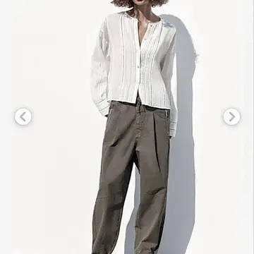 ZARA 자라 라미 블라우스 화이트 긴팔