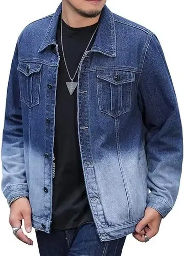 G 데님 자켓 남성용 자켓 빅 사이즈 그라데이션