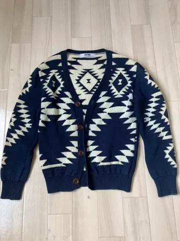 필코트 코튼 인디고 데님 가디건