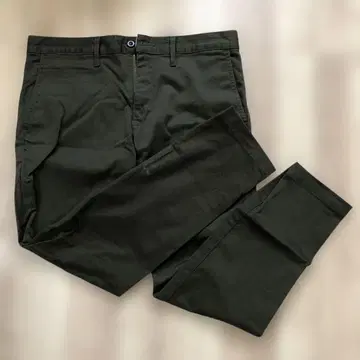 재팬 블루 진스 올리브 그린 치노 팬츠 32