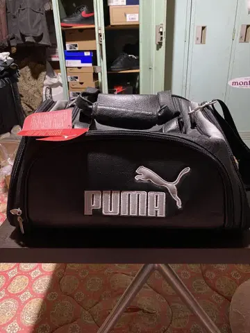 PUMA 빈티지 데드스탁 블랙 가죽 골프백