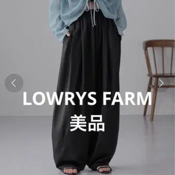 로리즈팜 이지 와이드 코쿤 팬츠 블랙 허리밴딩 와이드