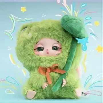 babythree DouDou 네무네무 그린 개구리 손에 잎 등 모자