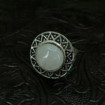 빈티지 실버 화이트 레트로 앤티크 반지 9호