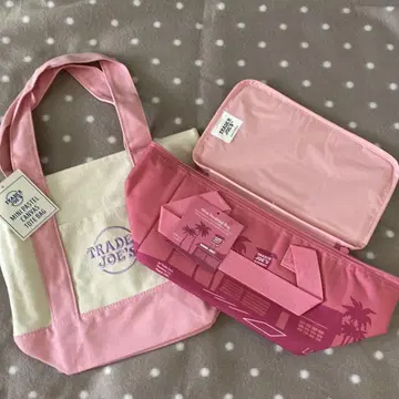 Trader Joe's 미니 토트백, 미니 보냉백 핑크
