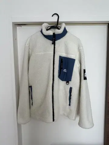 CAMP7 플리스 자켓 화이트 네이비