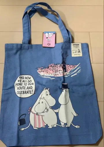 오사카 만박 한정판 무민 아라비아 x 적십자사 콜라보 토트백