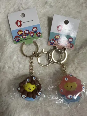 폼폼 미야쿠미야쿠산리 키링 2개 세트 오사카 간사이 만박