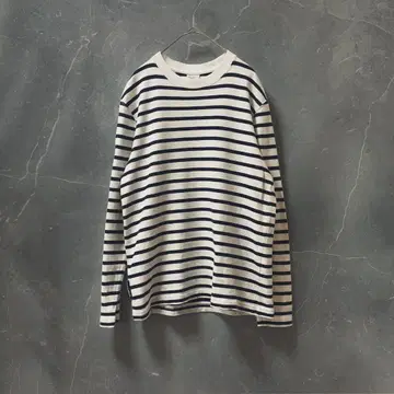 LOOPWHEELER 루프 휠러 긴팔 보더 티셔츠 롱티
