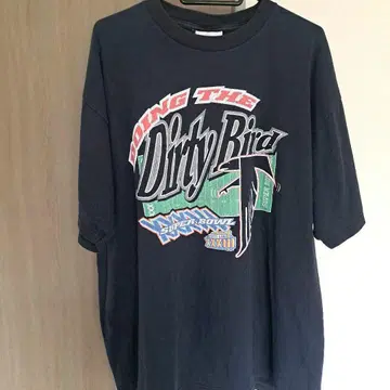 구제 의류 Dirty Bird Super Bowl 티셔츠