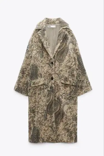 오늘 발송 zara 자라 페이즐리 롱 코트 체스터 코트 미사용 새상품