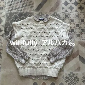 willfully 위르프리 아이보리 레이스 니트 슬리브리스 스웨터 베스트