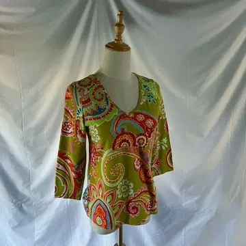 00s chico's psyche paisley cutsew tee