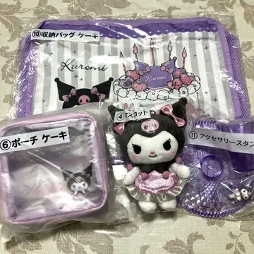 산리오 Kuromi 수납 세트 봉제 인형 미사용품 제일복권 쿠로미