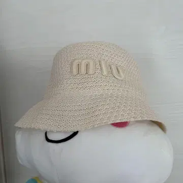 MIU 패턴 베이지 버킷햇 미사용 새상품