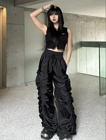 KsG 와이드 셔링 모카 팬츠