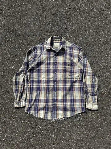 90s 00s Eddie Bauer 체크 셔츠 긴팔 화이트 택