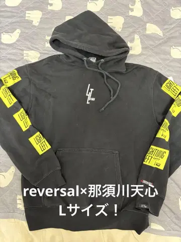초레어 L! reversal x 나스카와 텐신 풀오버 후드티 블랙