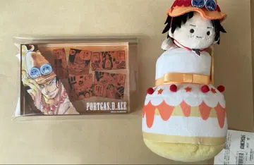 원피스 ONEPIECE 벌스데이 아크릴 블록 봉제 인형 에이스