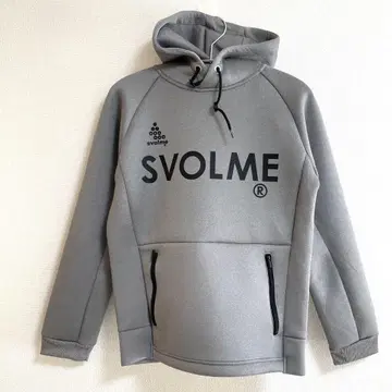 SVOLME 스볼메 후드티 XS 그레이 무지 로고 스포츠 웨어 가을/겨울