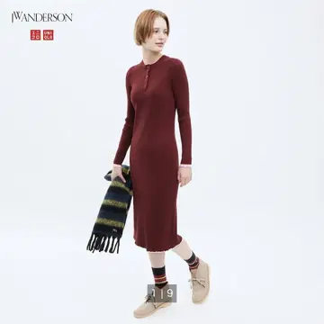 [ 새상품*익일 배송 ] 유니클로 JW ANDERSON 리브 니트 원피스