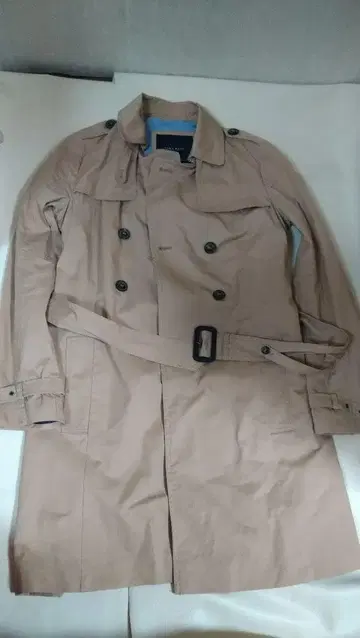 ZARA BASIC 트렌치코트 베이지 더블 브레스트 트렌치코트