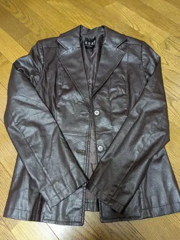 KORS MICHAEL KORS 다크 브라운 가죽 자켓 사이즈 4