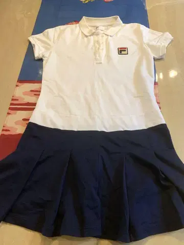 FILA 폴로 원피스 화이트/네이비