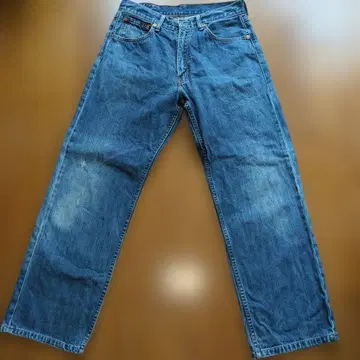 Levis 와이드 스트레이트 데님 파랑 W32 인심 72cm