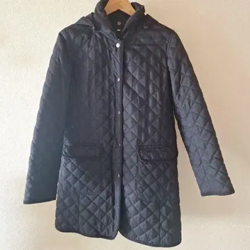 MUJI 퀼팅 코트 네이비