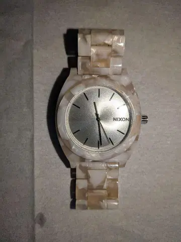 NIXON THE TIME TELLER 손목시계 클리어/베이지