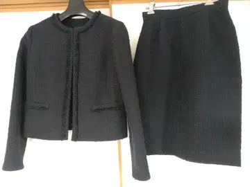 Demi-Luxe BEAMS 트위드 셋업 수트 36 네이비