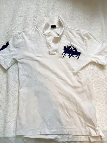 화이트 피케 셔츠 랄프 로렌 더블 빅 포니 레어