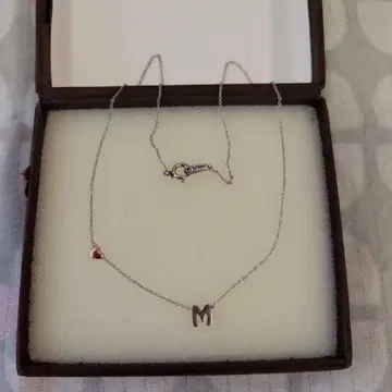 목걸이 M과 k10 하트