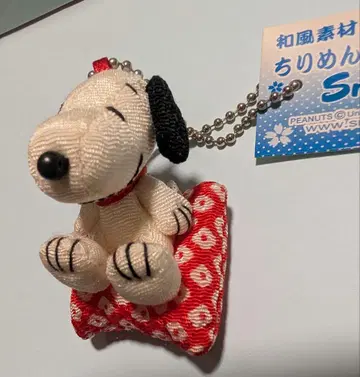 초레어! 스누피 크레이프 원단 마스코트 볼체인 택 포함 미사용 레트로