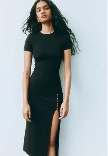 H&M 핏 미디 원피스 S 즉시 완판 시착만 한 상품 택 포함