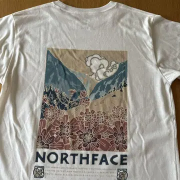 THE NORTH FACE 산과 꽃 그래픽 T셔츠 L