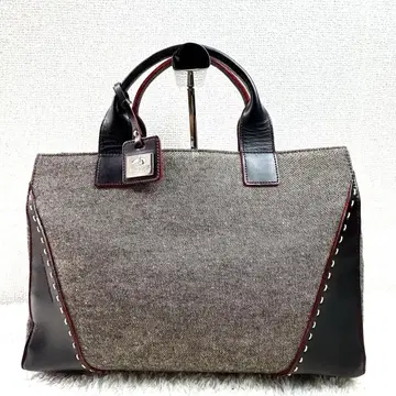 PELLE BORSA 페레볼사 토트백 가죽 x 캔버스 스티치