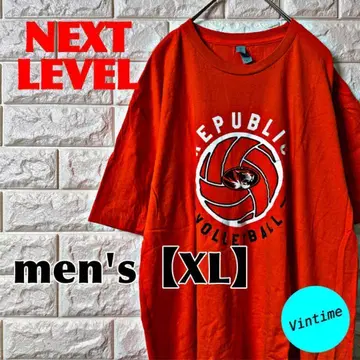 AH198 [NEXT LEVEL] 프린트T셔츠 [남성용 XL] 오렌지