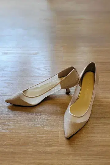 세련된 펌프스 베이지 스틸레토 펌프스 낮은 힐