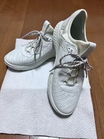ECCO 화이트 메쉬 스니커즈