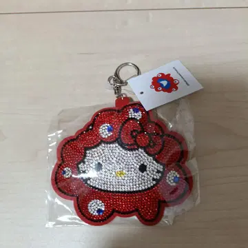 만박 먁먁 헬로키티 반짝이 가죽 키링