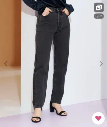 블랙 스트레이트 데님