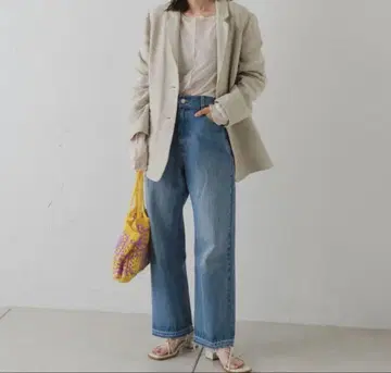 kastane 하이웨스트 스트레이트 데님