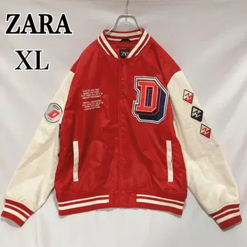 ZARA 바시티 자켓 빨간색 XL