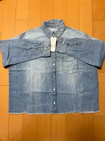 ZARA 데님 셔츠 S 사이즈 라이트 블루 새상품