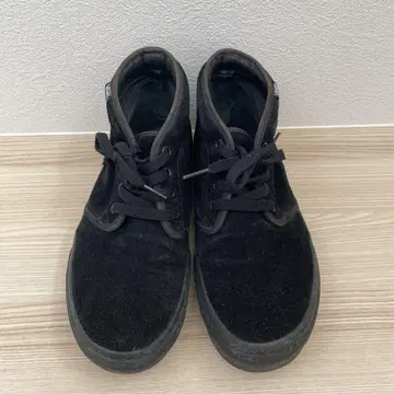 VANS 블랙 스웨이드 하이컷 스니커즈