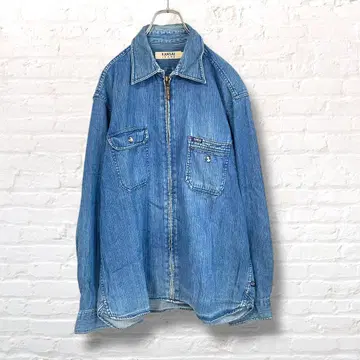 KANSAI JEANS 데님 셔츠 자켓 풀 집업 인디고 L