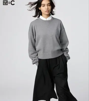 UNIQLO C 스무스 코튼 크루넥 스웨터